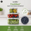 𝑤𝑟𝑠𝑓𝑏𝑣™ FreshNest™ Smart Food Storage Container Set