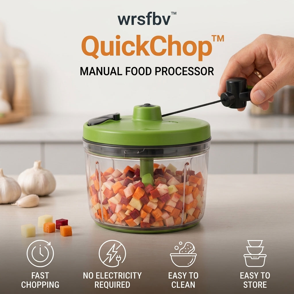 𝑤𝑟𝑠𝑓𝑏𝑣™ QuickChop™ Manual Food Processor