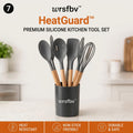 𝑤𝑟𝑠𝑓𝑏𝑣™ HeatGuard™ Premium Silicone Kitchen Tool Set