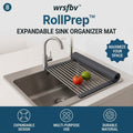 𝑤𝑟𝑠𝑓𝑏𝑣™ RollPrep™ Expandable Sink Organizer Mat